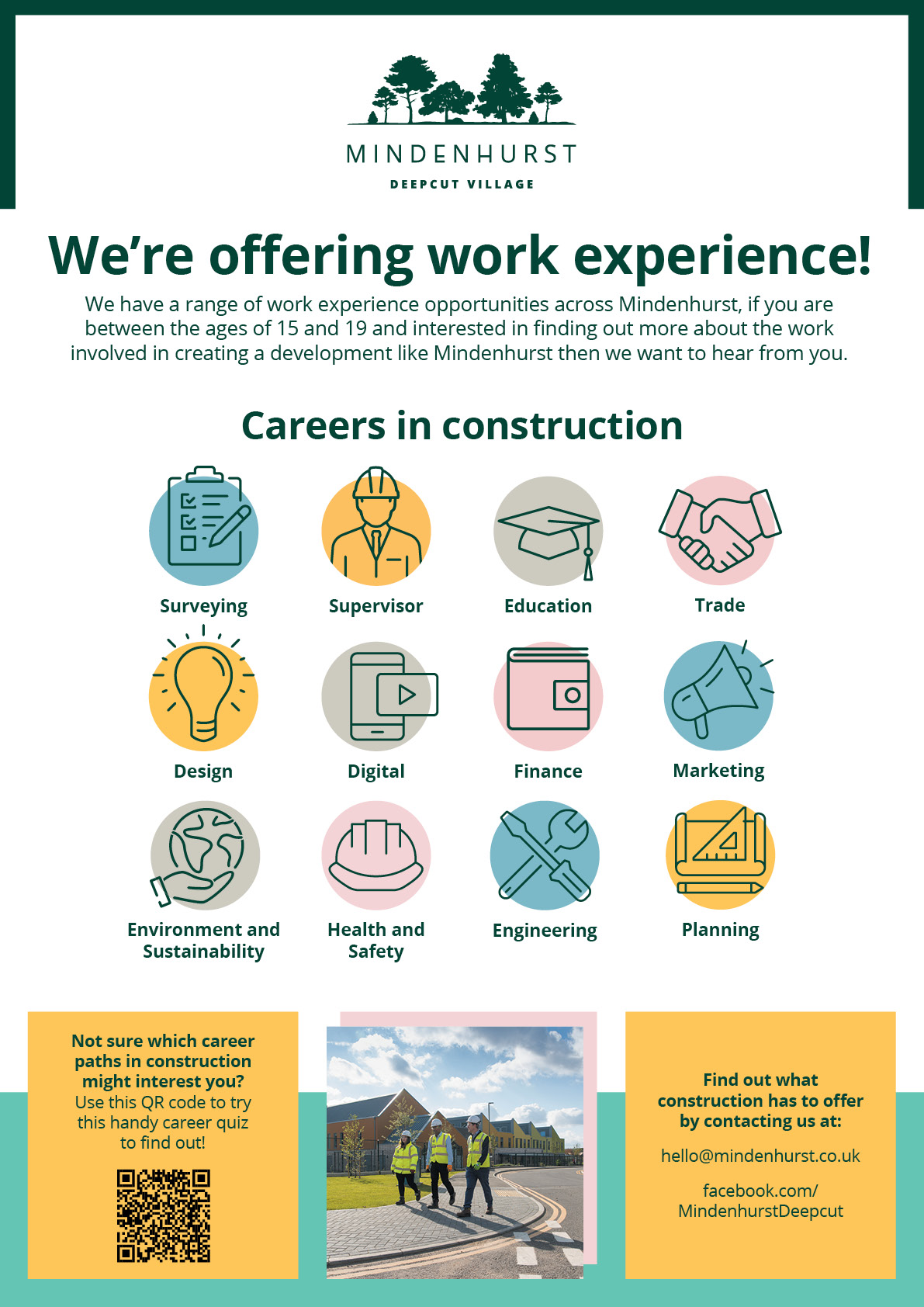 poster showing the different opportunities on offer